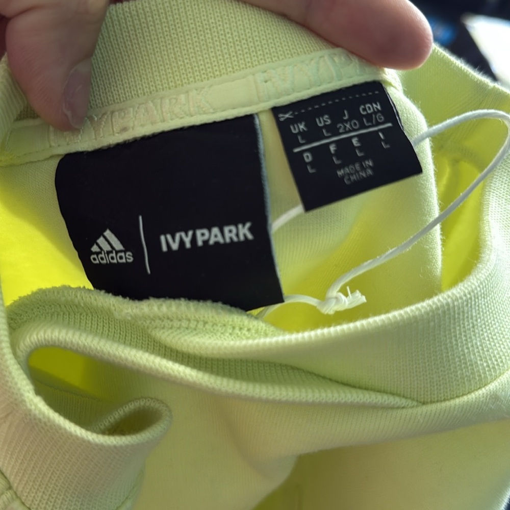 IVY PARK X Adidas Streetwear Oversized Yellow Sweatshirt L - Picture 7 of 8